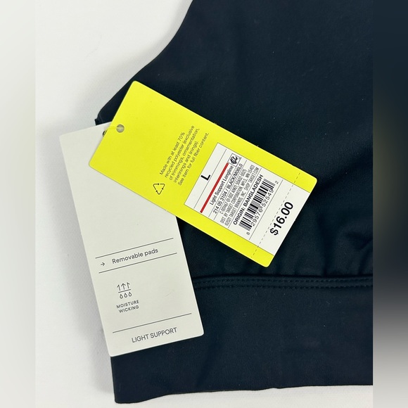 Women's Light Support Multistrap Longline Bra - All in Motion Black (Large) - Picture 5 of 6